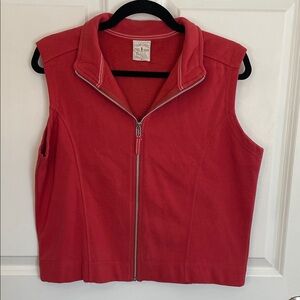 Camp David Aurora Sueded Fleece Vest Red Full Zip Stand Collar Style 738 Sz S
